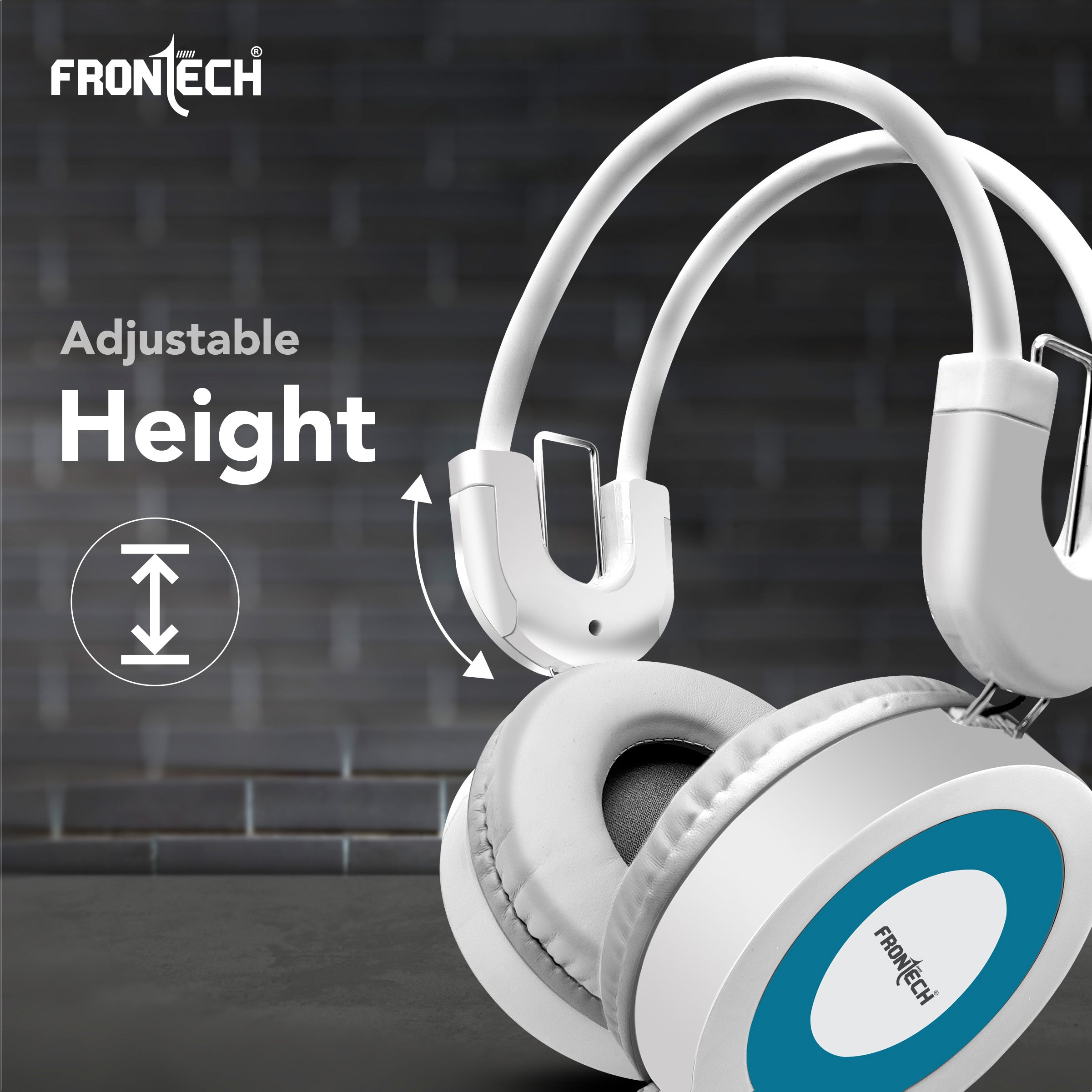 Frontech Wired Over-Ear Multimedia Headphones with Mic | 3.5mm single Audio Jack| Adjustable Headband & Soft Cushions | Compatible with PC, Laptop & Mobile – White & Blue (HF-3452) Frontech Wired Over-Ear Multimedia Headphones with Mic | 3.5mm single Audio Jack| Adjustable Headband & Soft Cushions | Compatible with PC, Laptop & Mobile – White & Blue (HF-3452)